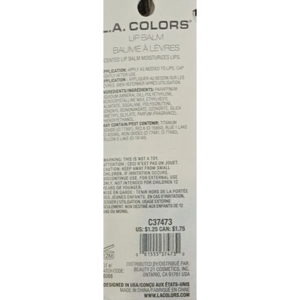 Sealed LA Colors Fro-yo Lips Lip Balm Chocolate NWT